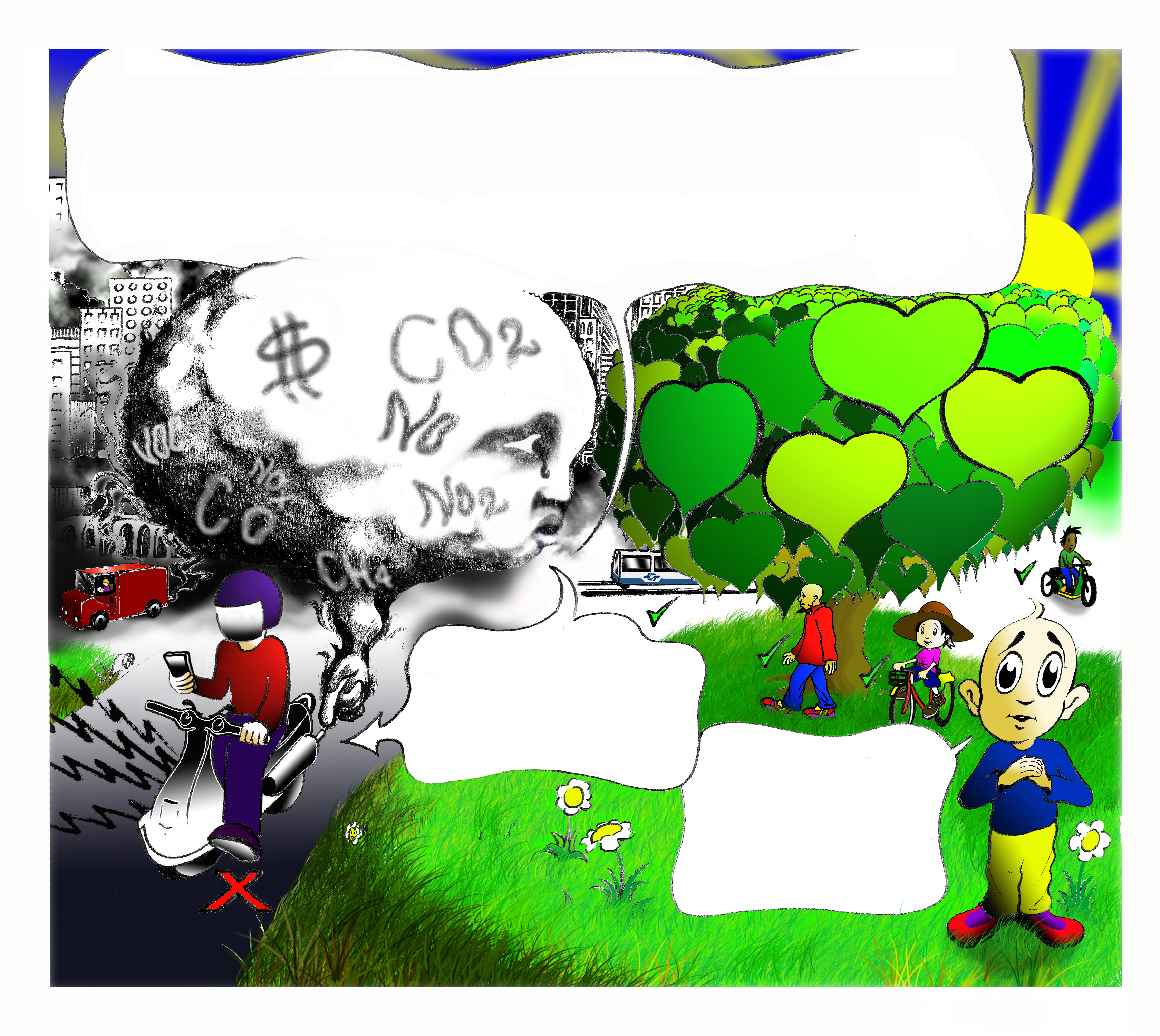 Stop engine idling cartoons