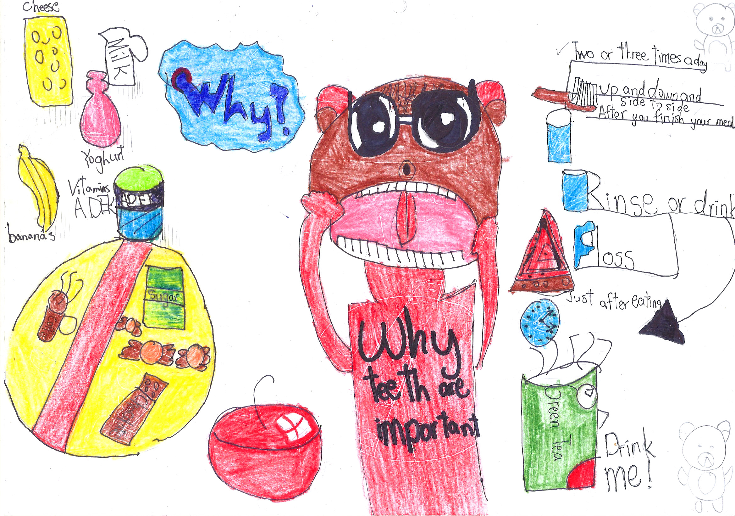 Teeth are important child's poster